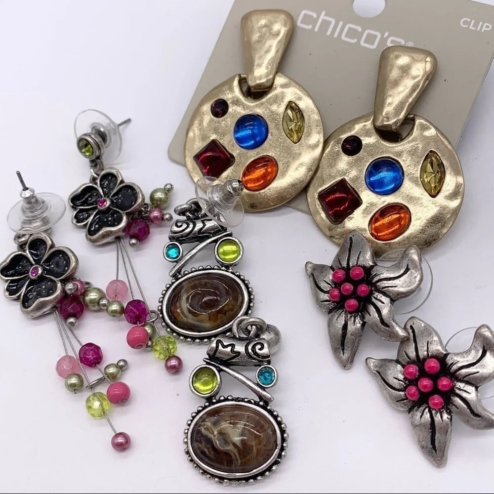Chico’s Earrings Four Pair